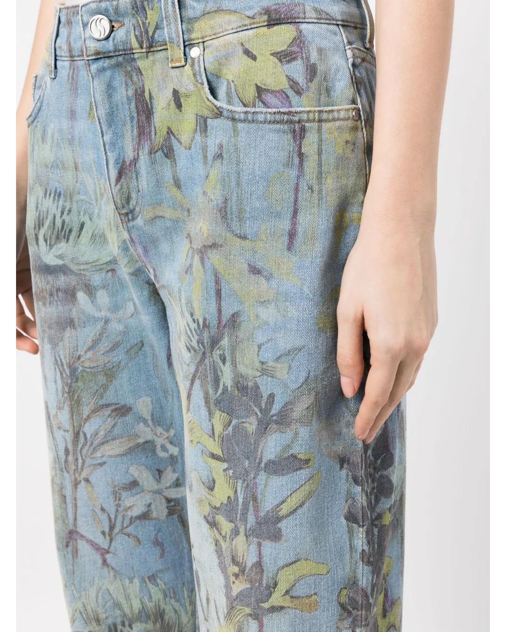 Stella McCartney Blue Rewild Flora Denim Trousers