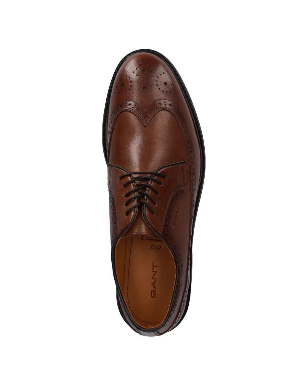 GANT Brogue-Detail Lace-Up Derby Shoes in Brown for Men | Lyst display picture 2