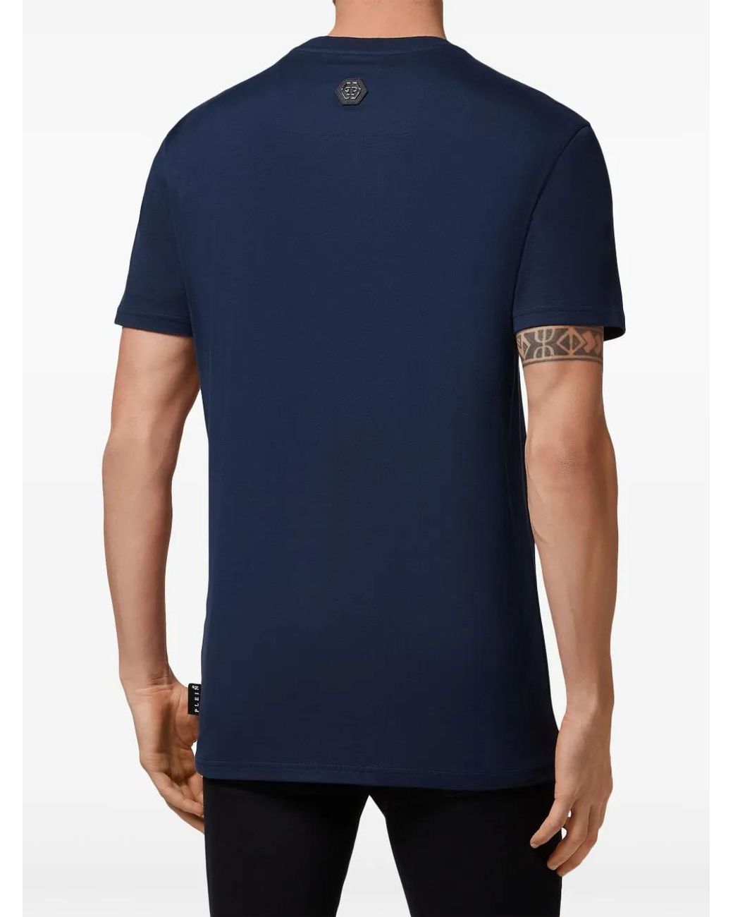 Philipp Plein Blue Pp Crest T-Shirt for men