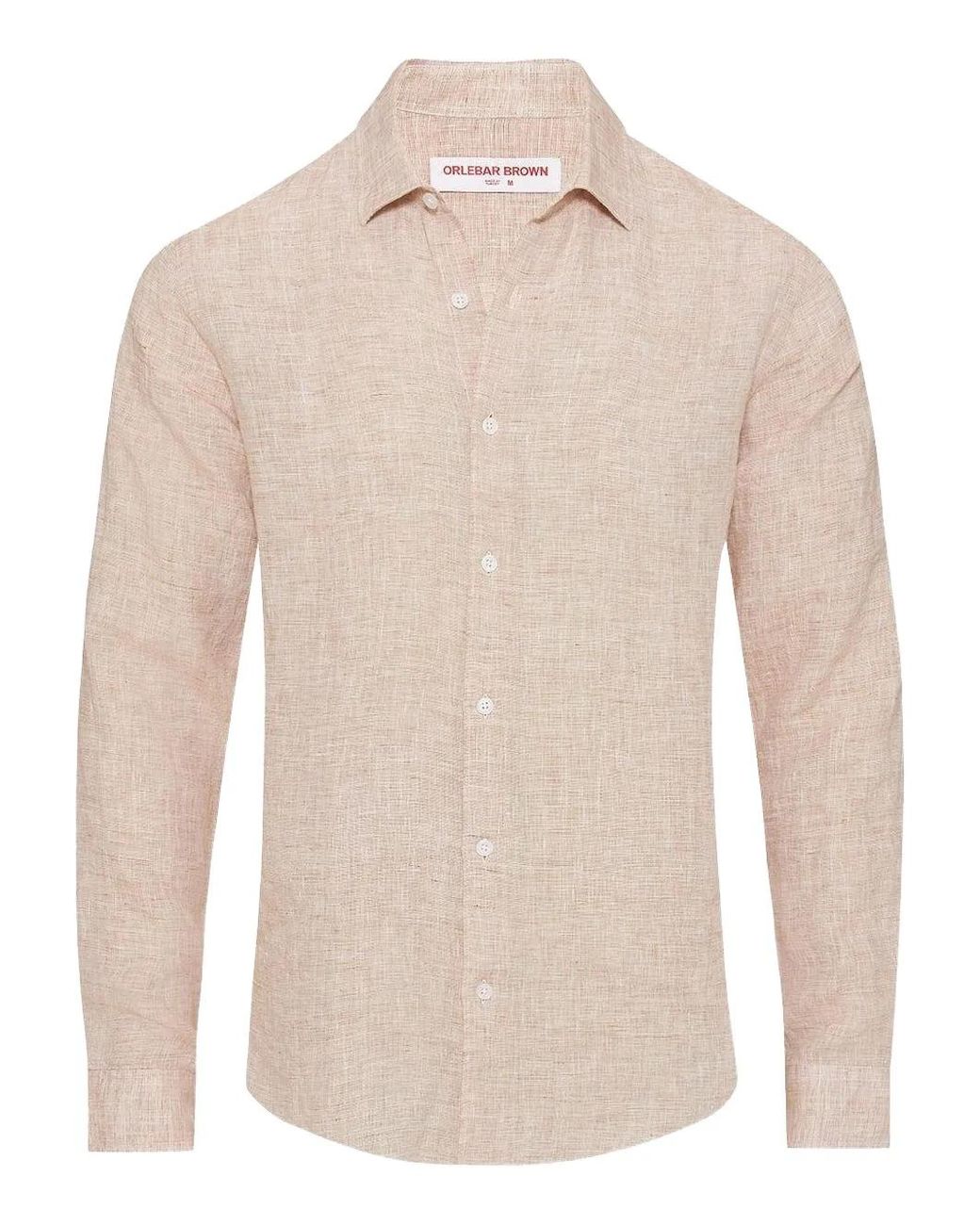 Orlebar Brown White Giles Classic-Collar Linen Shirt for men
