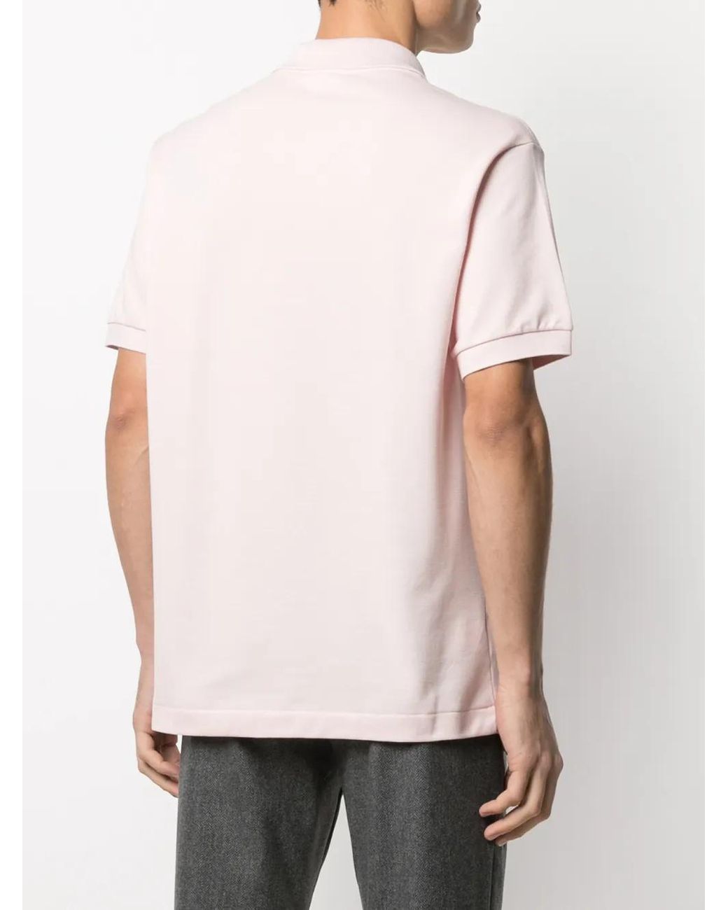 Lacoste Logo Polo Pink In Cotton for men