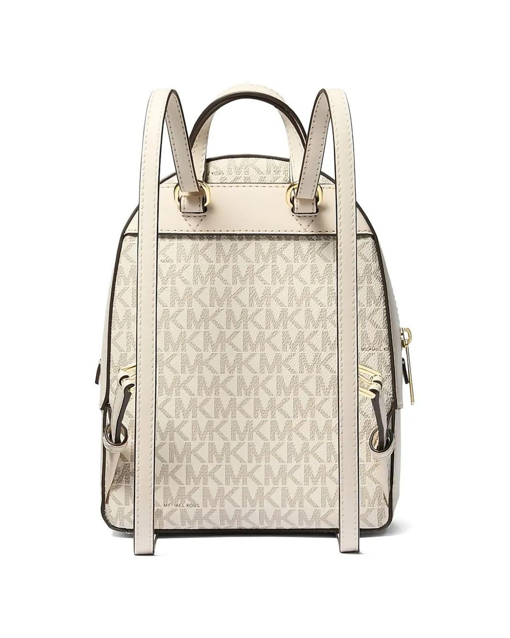 Michael Kors Natural Extra Small Jaycee Monogram-Pattern Backpack