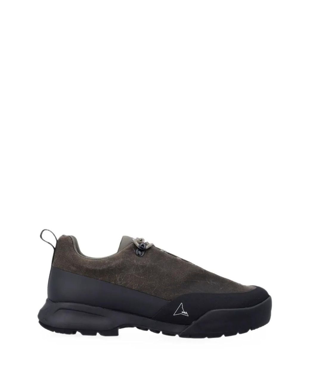 Roa Black Cingino Leather Panelled Sneakers for men