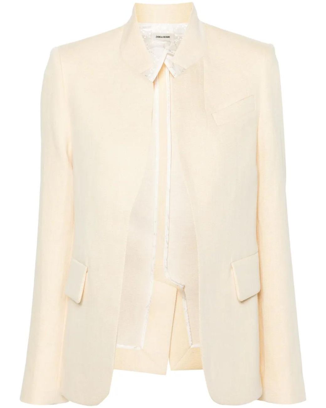 Zadig & Voltaire Natural Very Lurex Single-Breasted Blazer