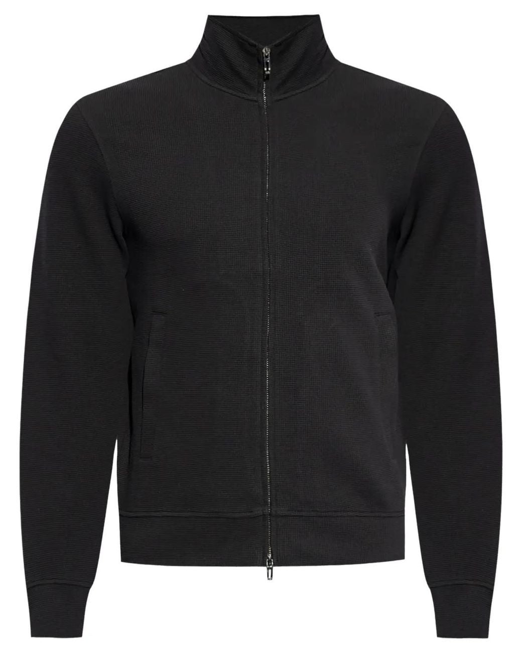 Emporio Armani Black Sweatshirt From The Sustainability Collection for men