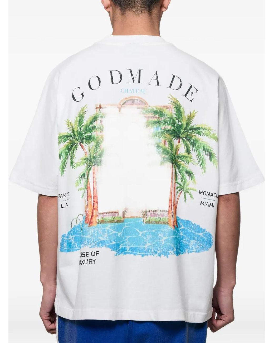 GODMADE White Chateau Graphic-Print T-Shirt for men