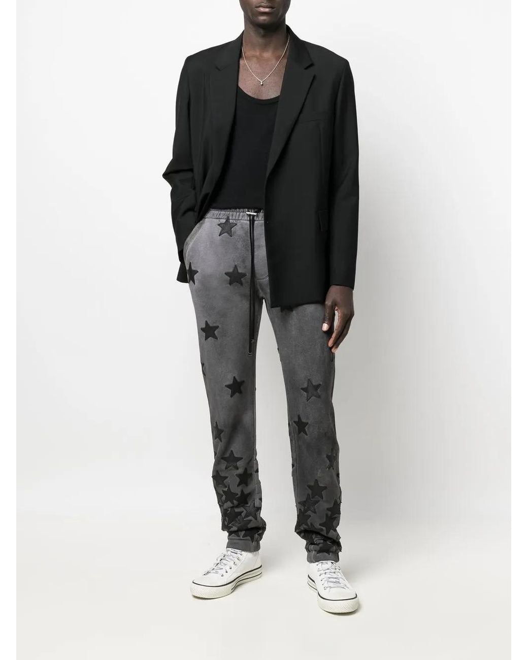 Amiri Gray Star Pattern Gradient Track Trousers for men