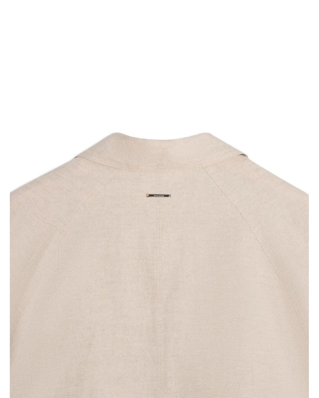 Maison Kitsuné Natural Robe Courte À Manches Courtes Et Poches