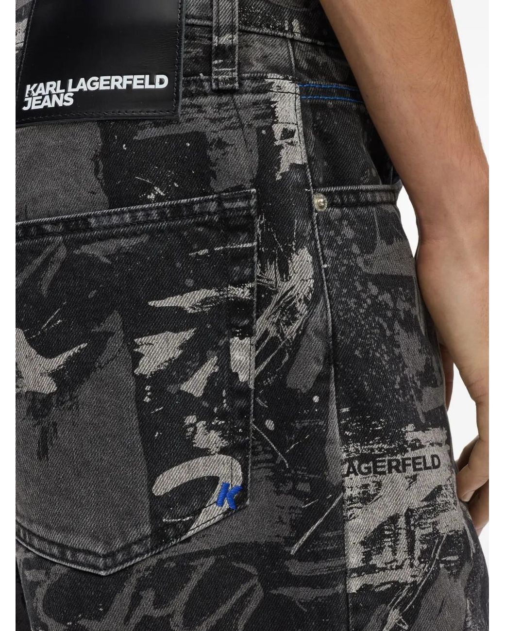 Karl Lagerfeld Black Five-Pocket Jeans for men