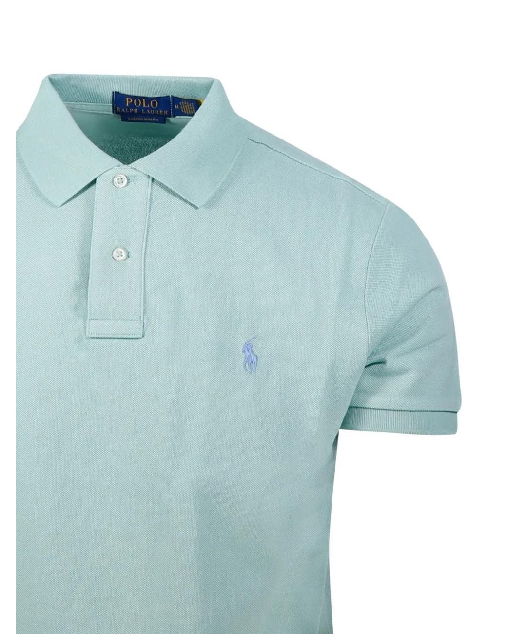 Polo Ralph Lauren Blue Logo Embroidery Cotton Polo for men