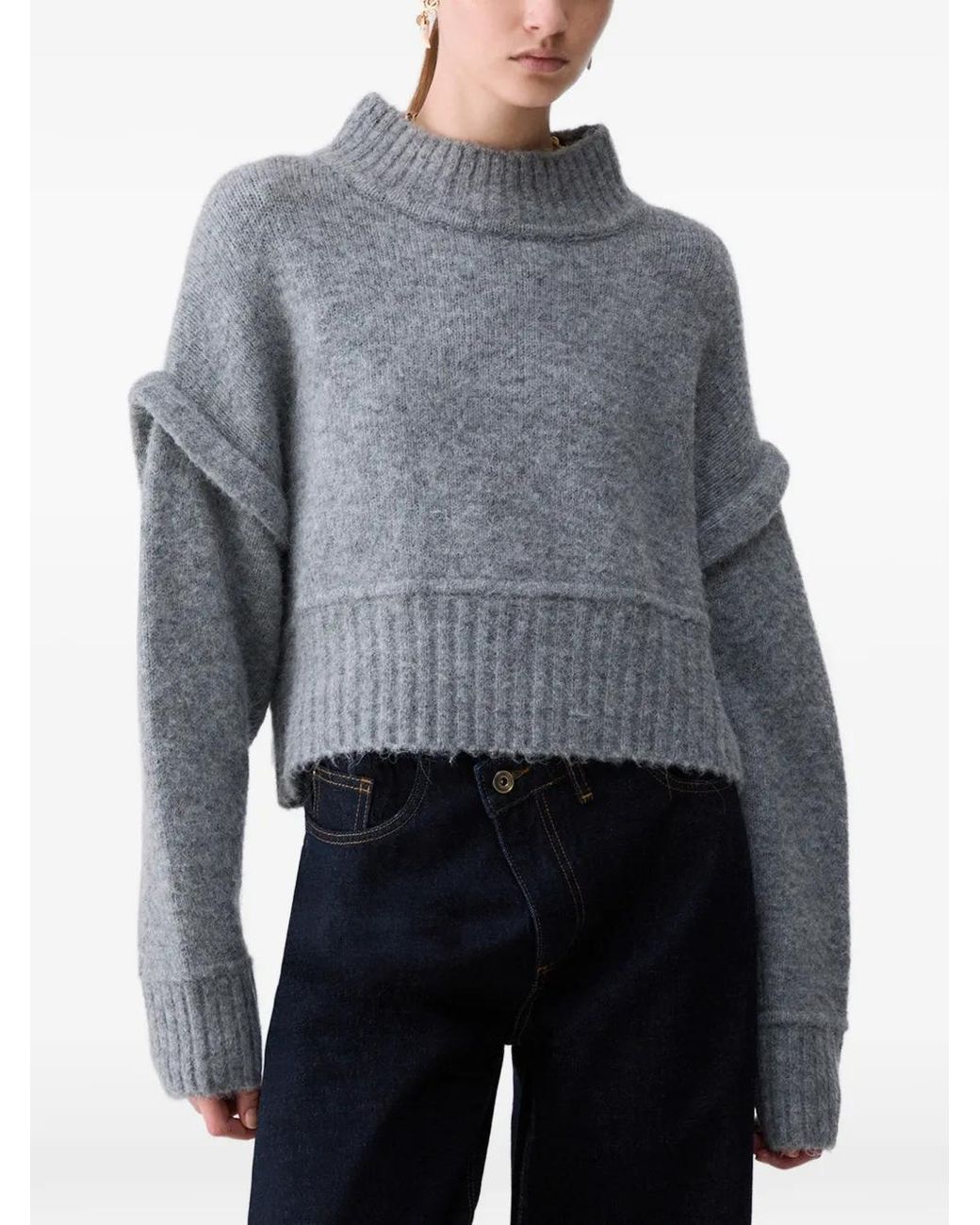 Liu Jo Blue Wool And Alpaca Sweater