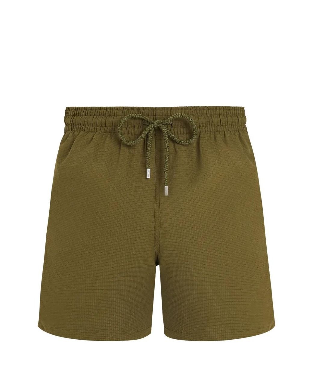 Vilebrequin Green Micro-Perforated Drawstring Swim Shorts for men