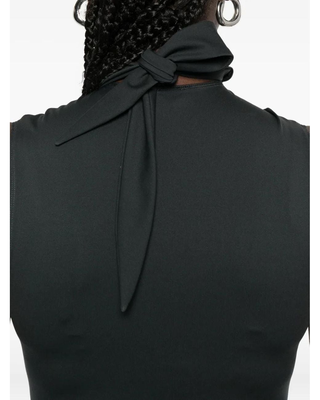Nanushka Black Turtleneck Sleeveless Bodysuit