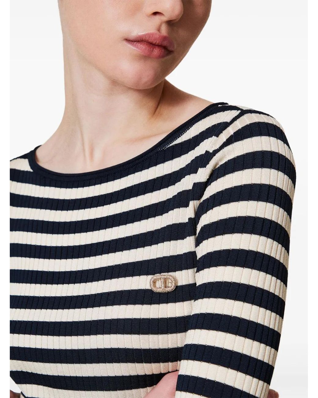 Pull À Rayures Twinset en coloris Black