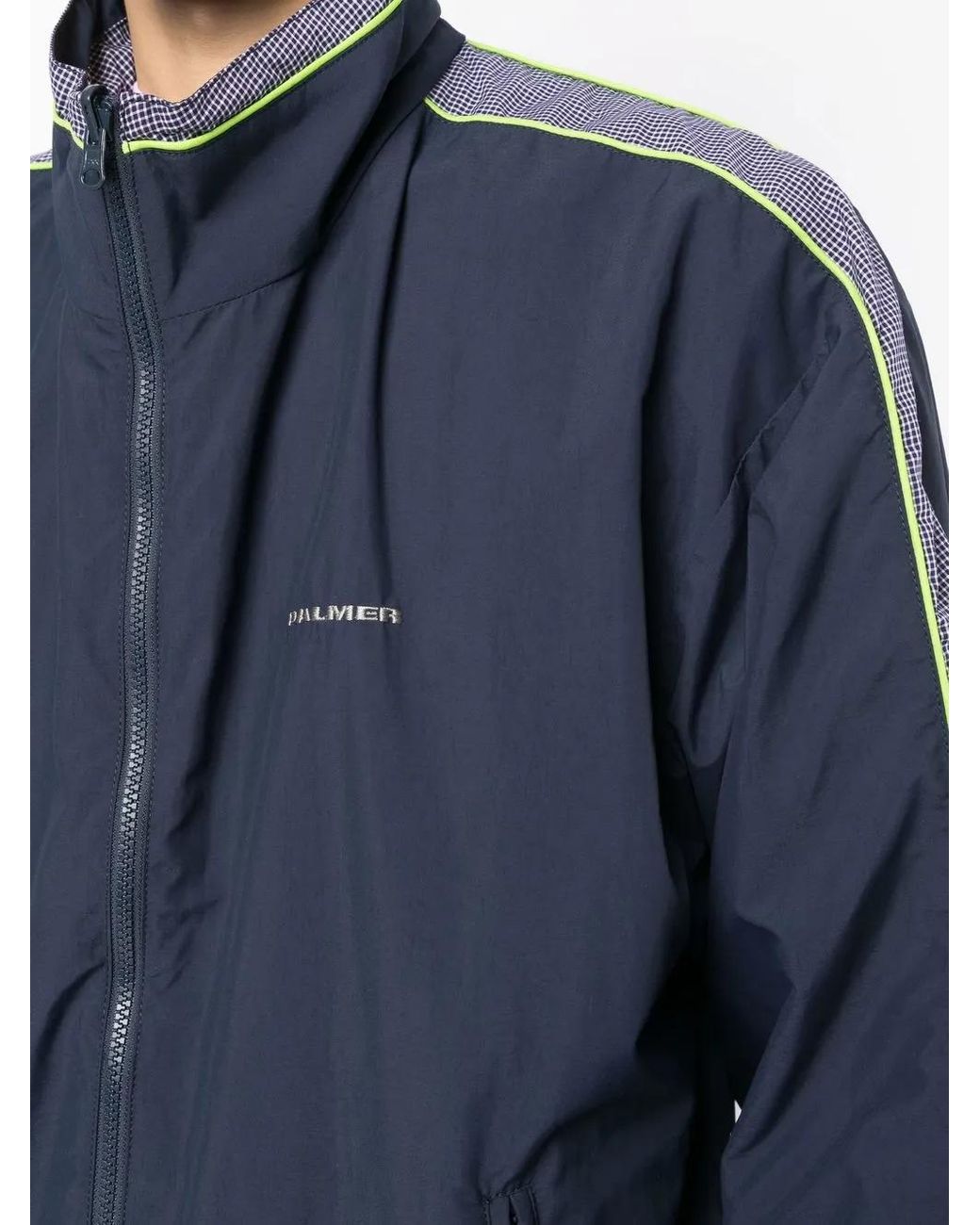 Palmier Blue Lightweight Zipped Bomber Jacket for men