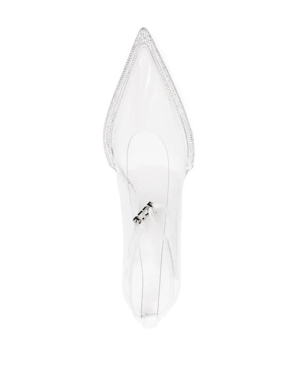 Gcds White Crystal-Embellished Pumps