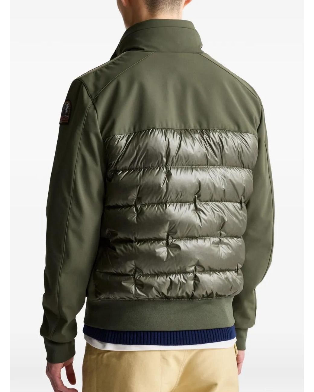 Parajumpers Green Matty Quilted Hybrid Jacket for men