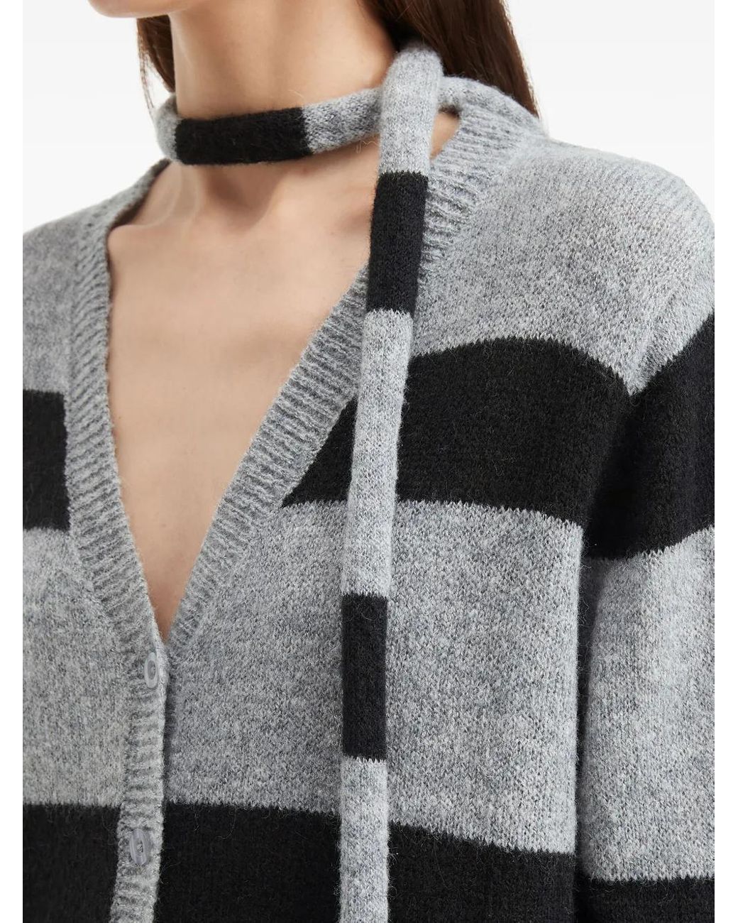 B+ AB Gray Striped Cardigan