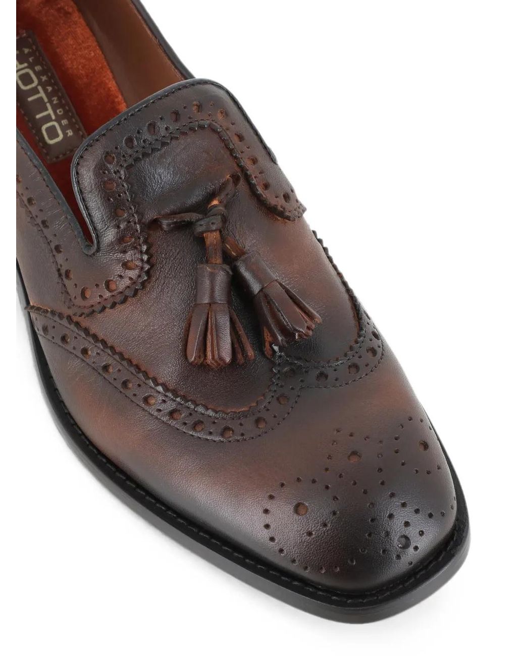 Alexander Hotto Brown Mocassins À Pompons