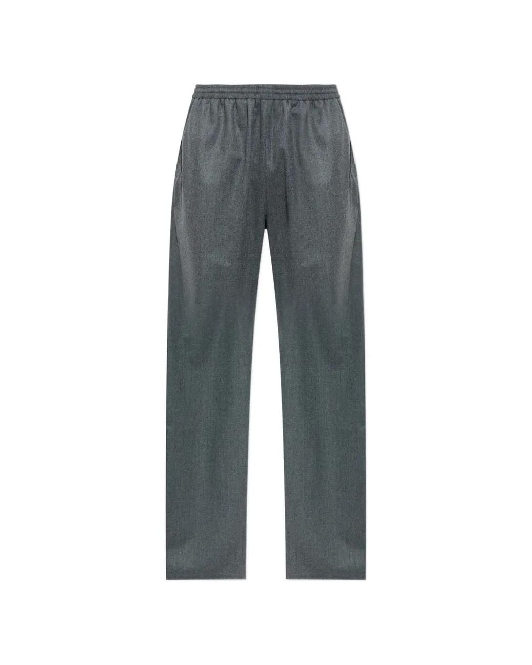 Lanvin Blue Fluid Wool Flannel Trousers for men
