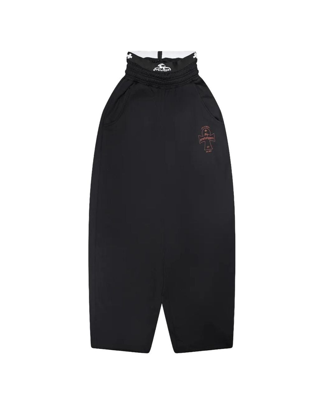PROTOTYPES Black Logo-Print Track Pants for men
