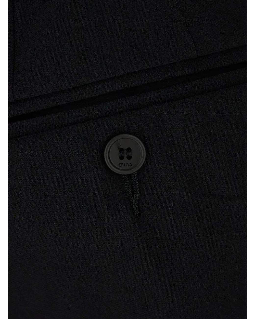 Cruna Black Pleated Trousers for men