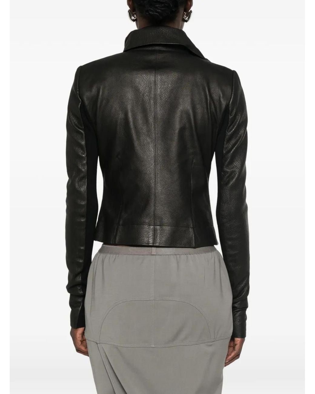 Rick Owens Black Tower Classic Biker Jacket