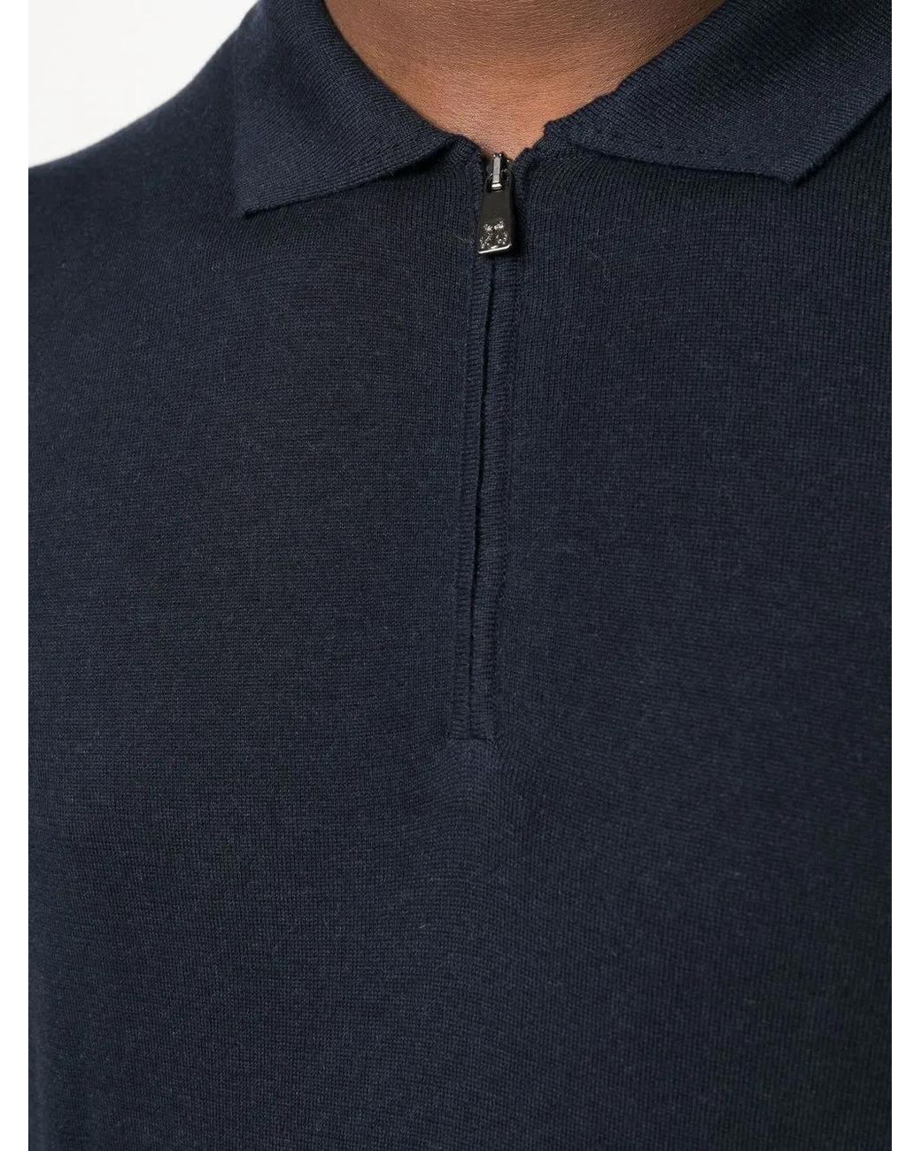Corneliani Blue Half-Zip Sweatshirt for men