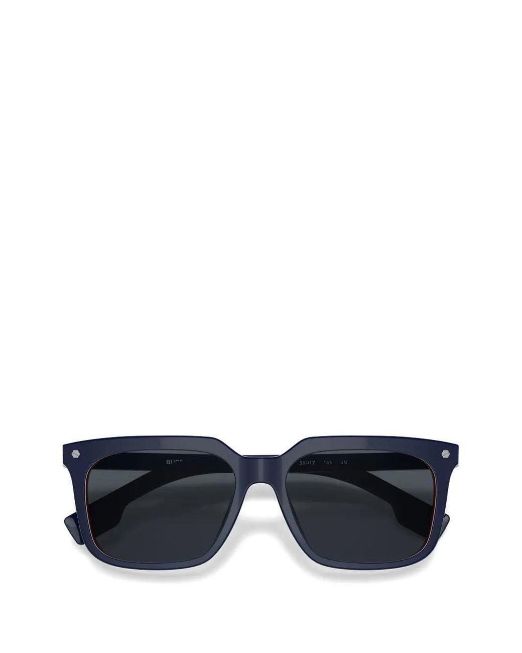 Burberry Gray Icon Stripe Square-Frame Sunglasses for men