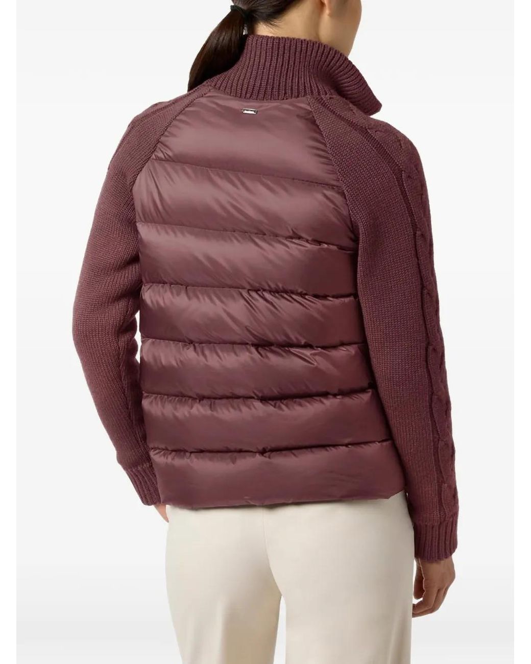 Paul & Shark Purple Panelled Quilted Jacket