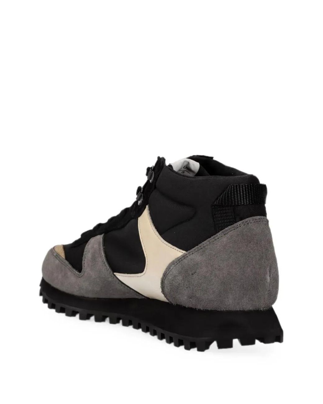 Novesta Black Panelled High-Top Sneakers for men