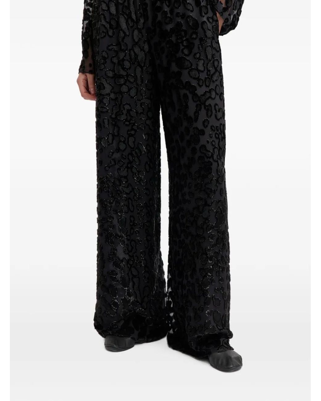16Arlington Black Rocco Devoré Trousers