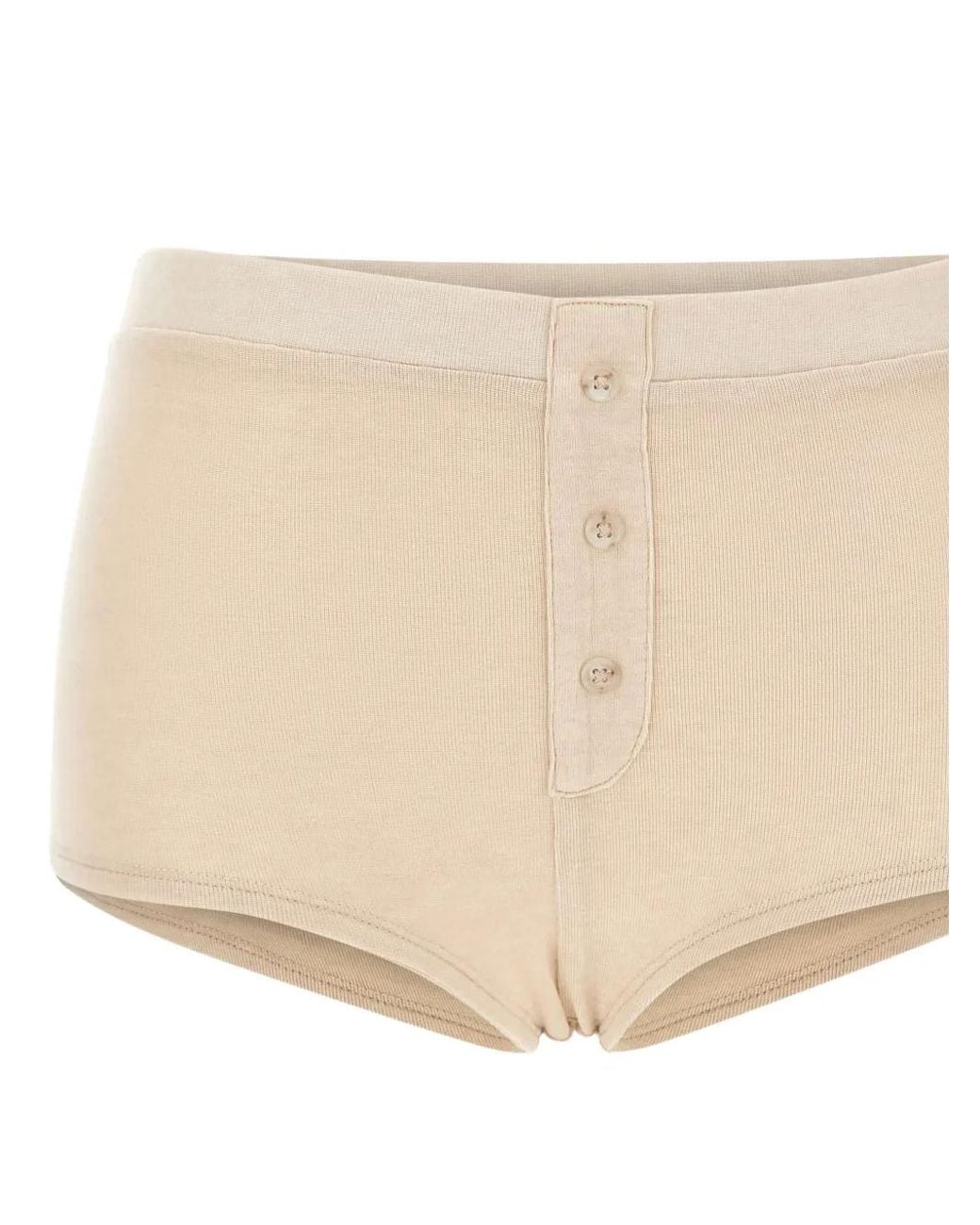 Entire studios Natural Booty Micro-Ribbed Shorts