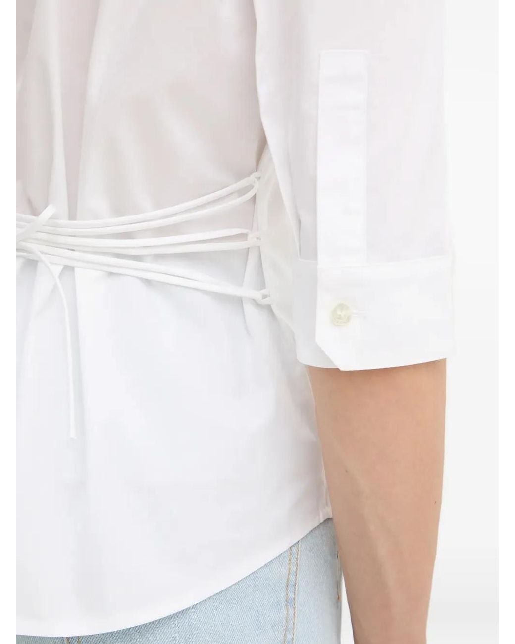Miss Sixty White Button-Fatening Shirt