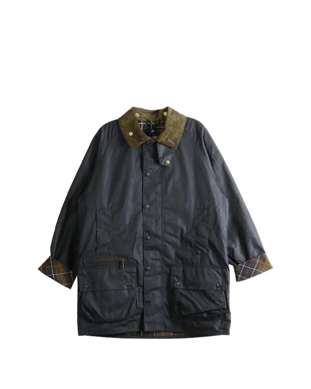 Barbour Gray Beaufort Waxed Coat for men
