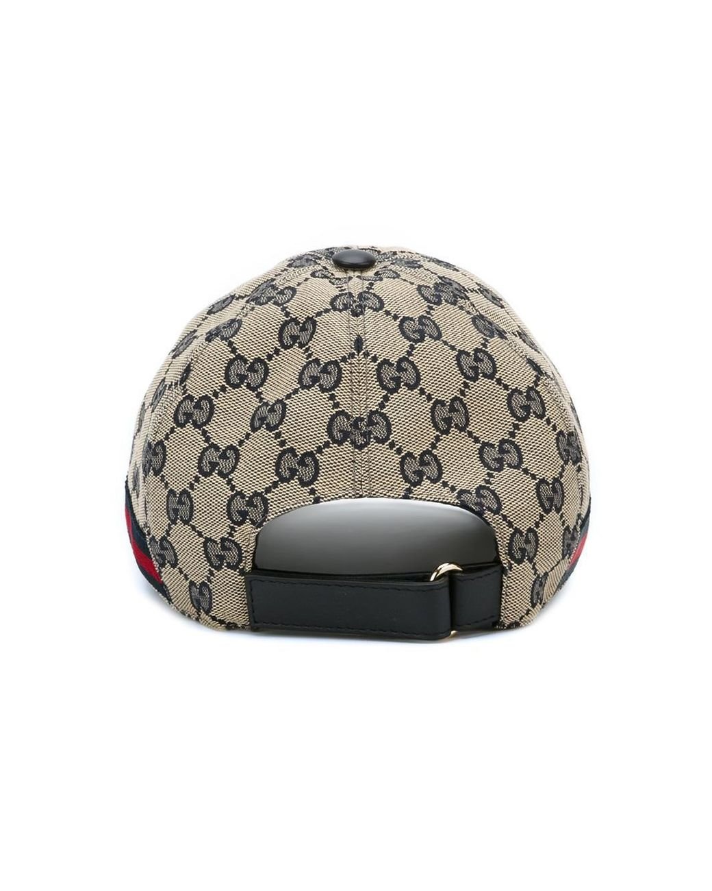 Gucci 'original Gg' Baseball Cap With Web in Grey for Men
