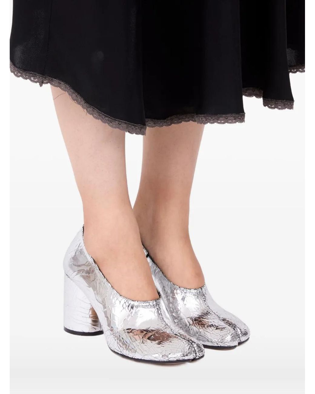 Maison Margiela White Tabi Décolleté Pumps Broken Mirror
