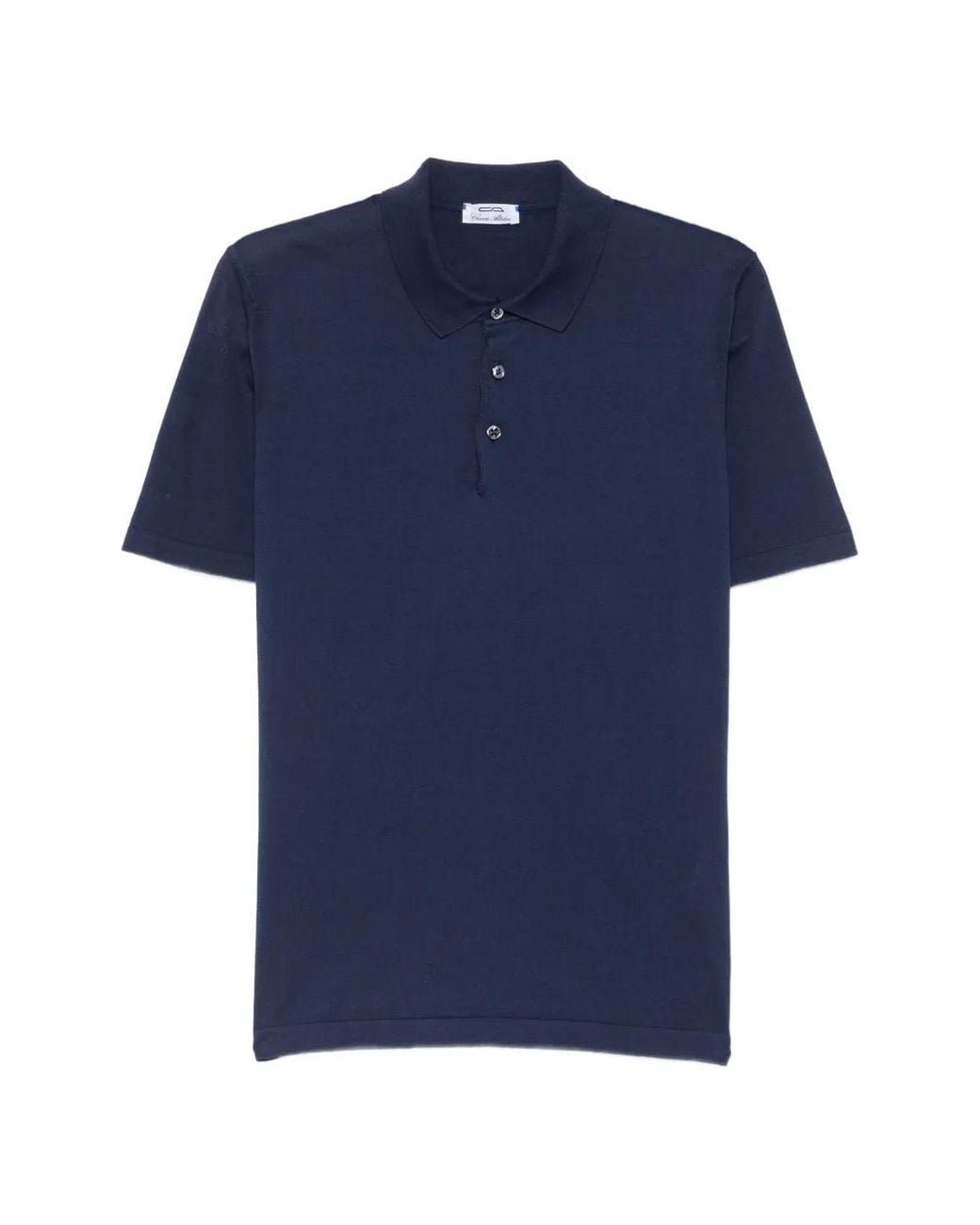 Cesare Attolini Blue Short-Sleeve Polo Shirt for men