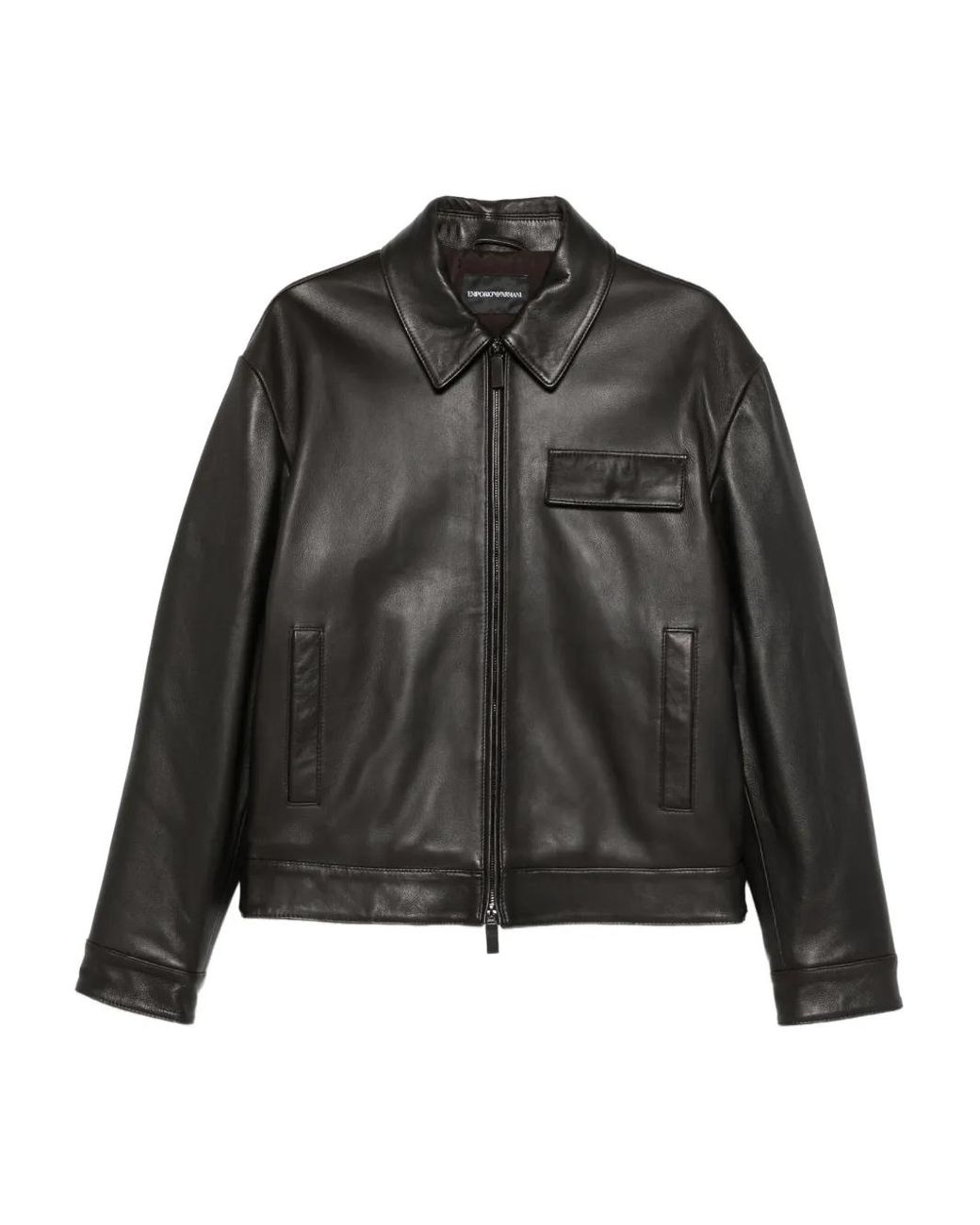 emporio-armani-brown-Zip-