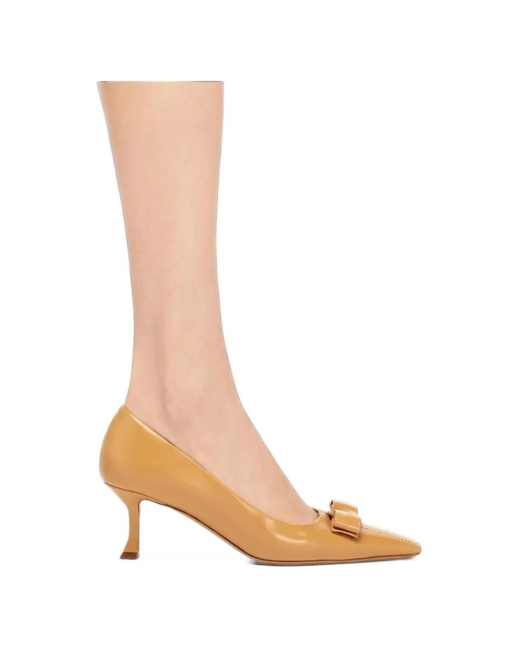 Ferragamo Natural Bow-Detail Pumps