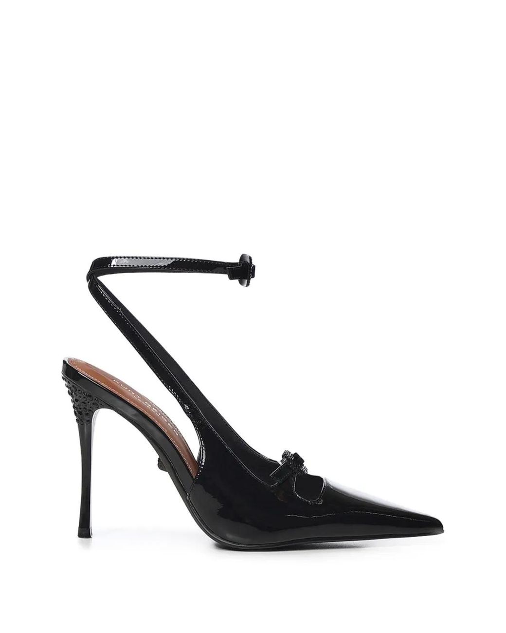 Kurt Geiger Black 2 Buckle Point Court Heels