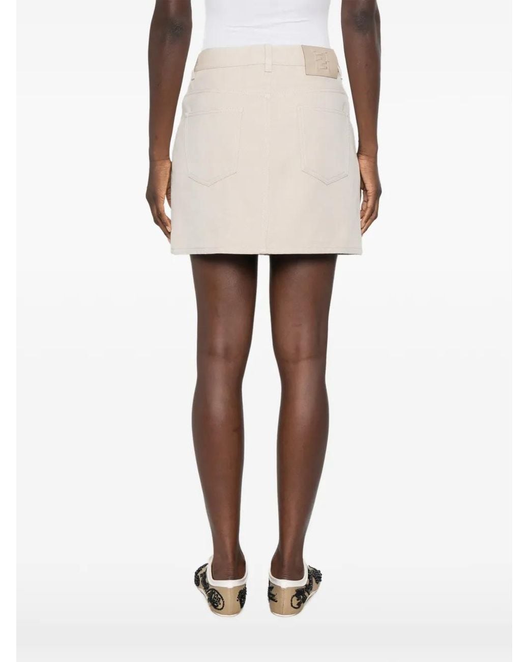 Fendi Natural Jeans Skirt