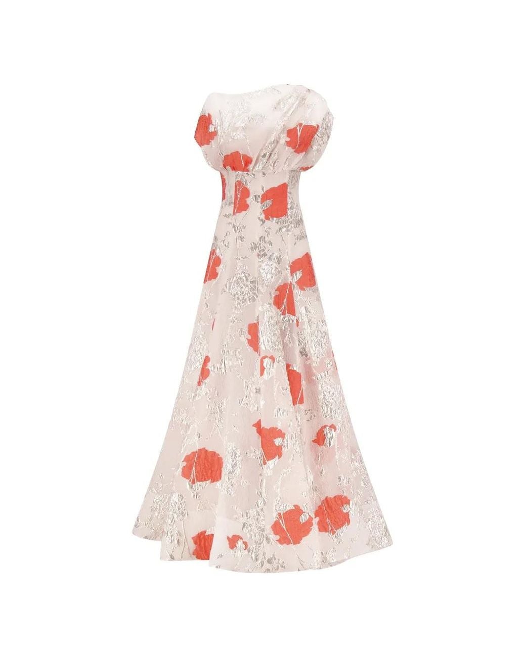 Lela Rose Pink Drape Floral Gown
