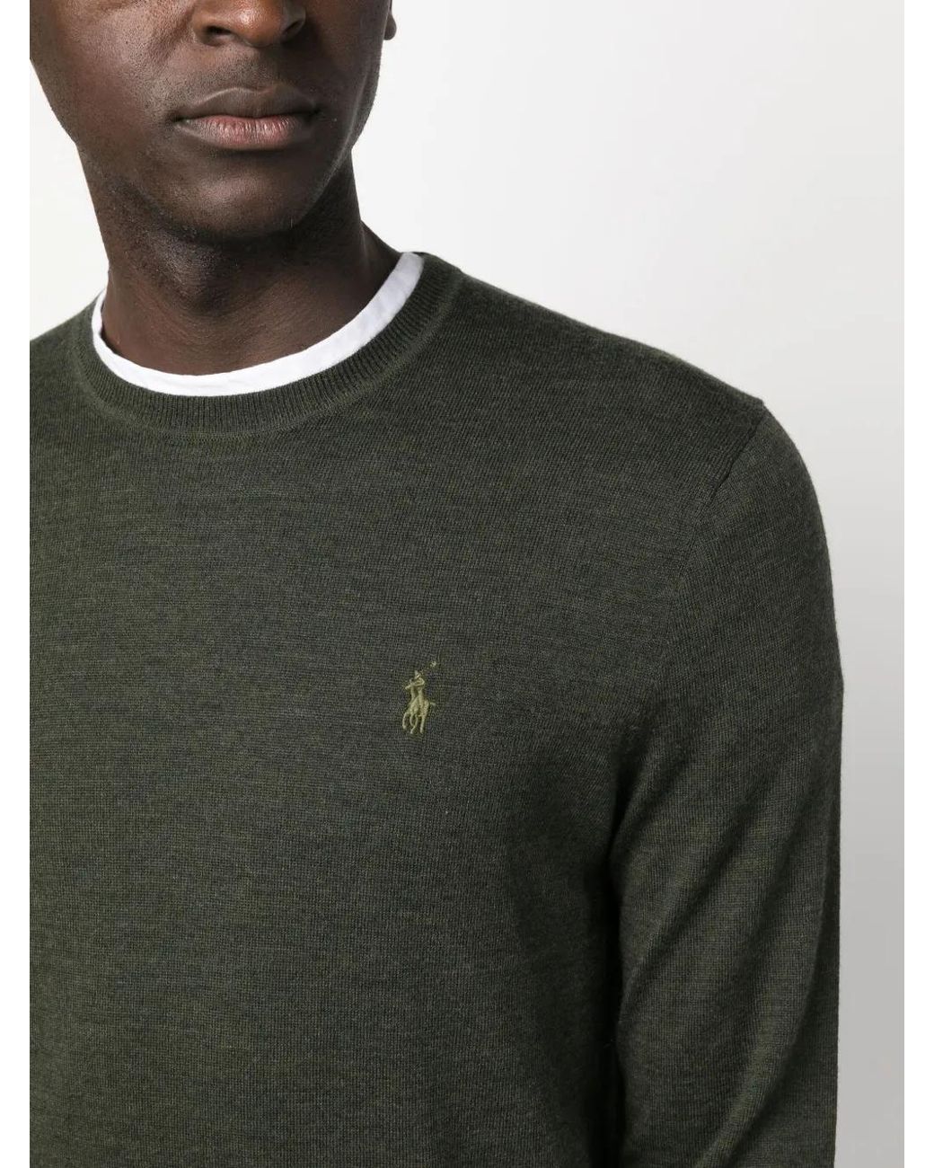 Polo Ralph Lauren Green Polo Pony Fine-Knit Sweater for men
