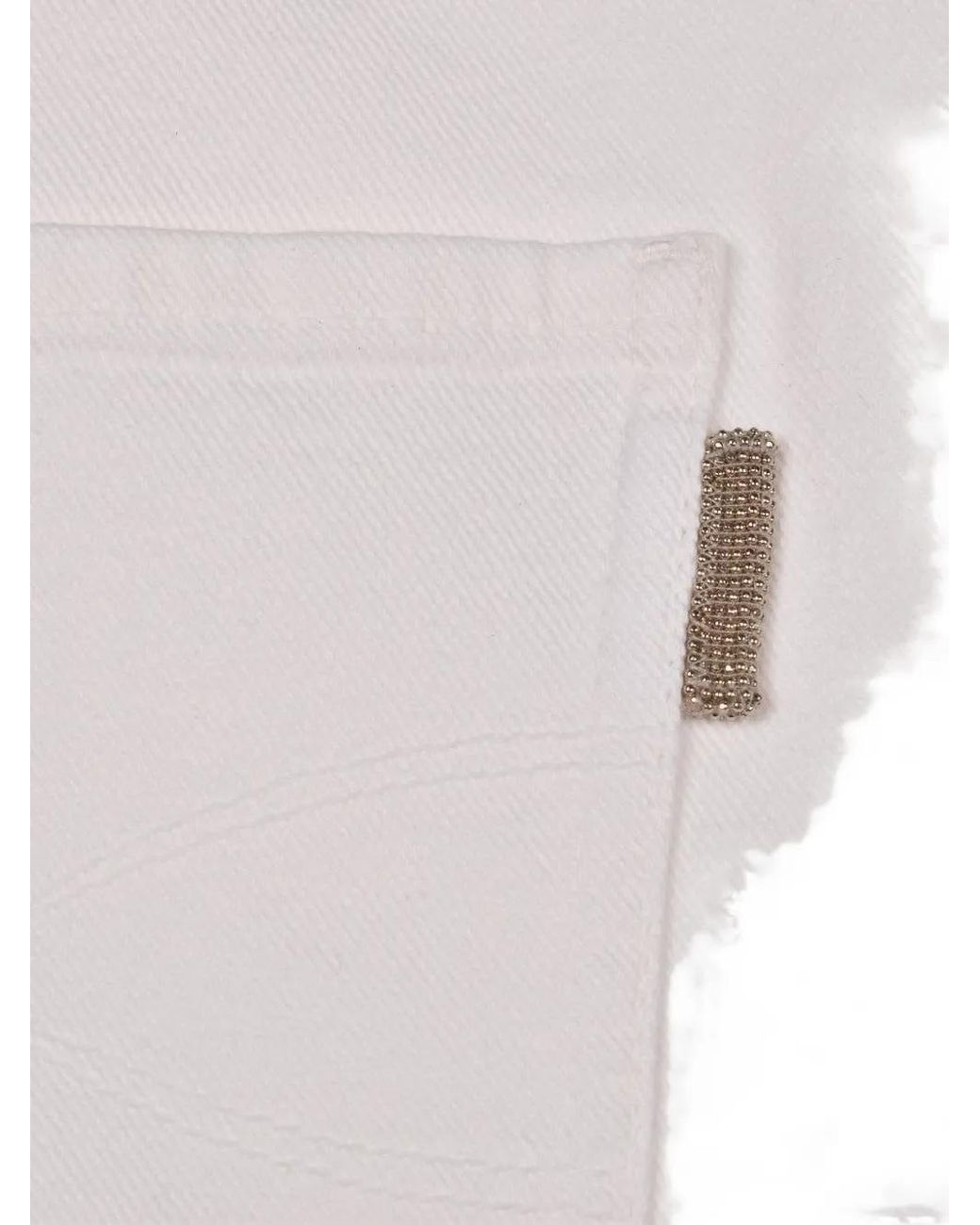 Brunello Cucinelli Natural Straight-Leg Cropped Trousers