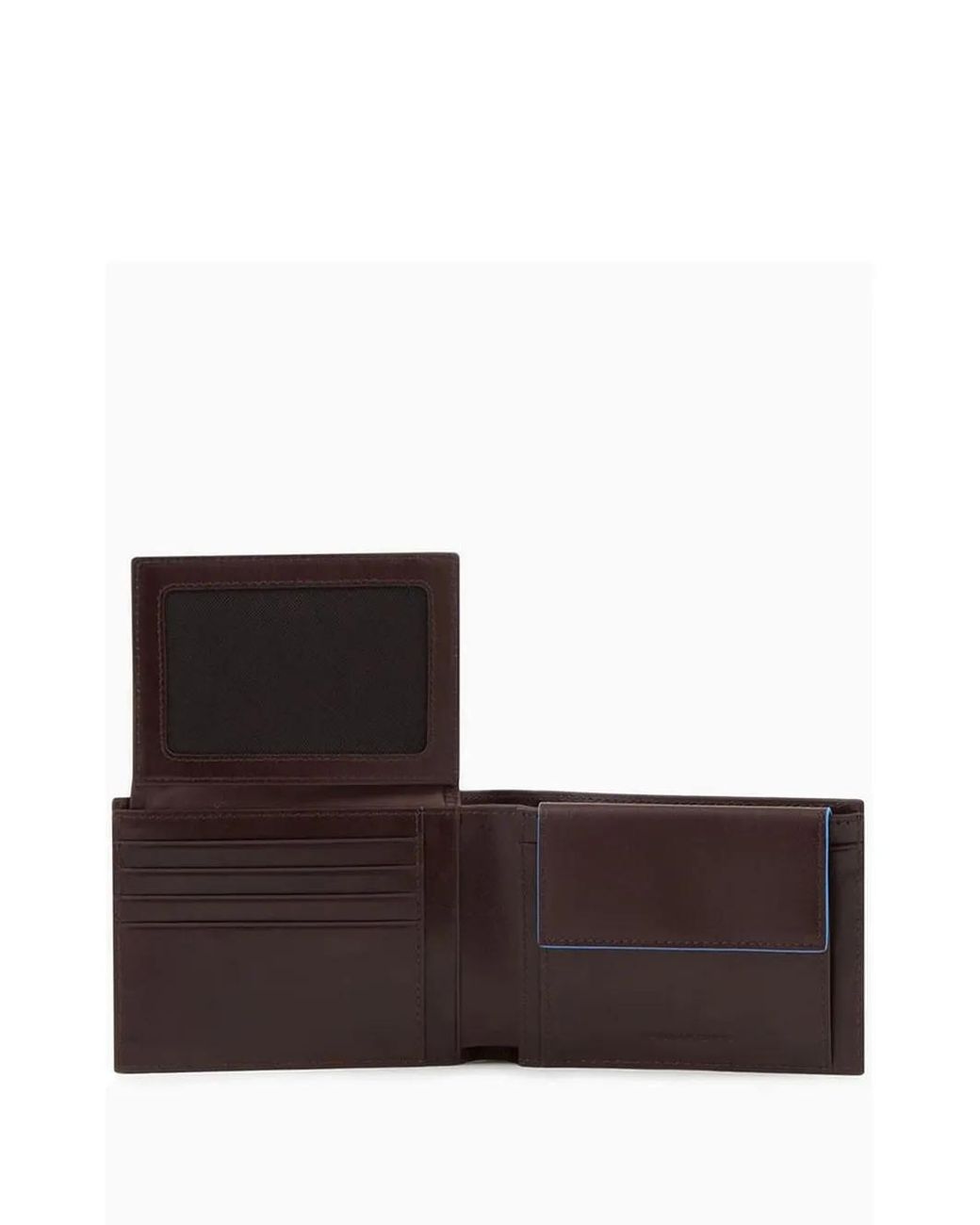 Piquadro Brown Logo-Lettering Wallet