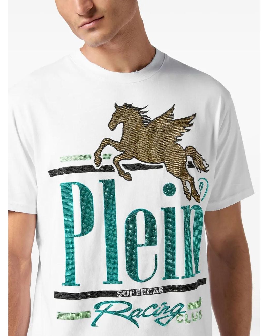 Philipp Plein White Racing Club T-Shirt for men