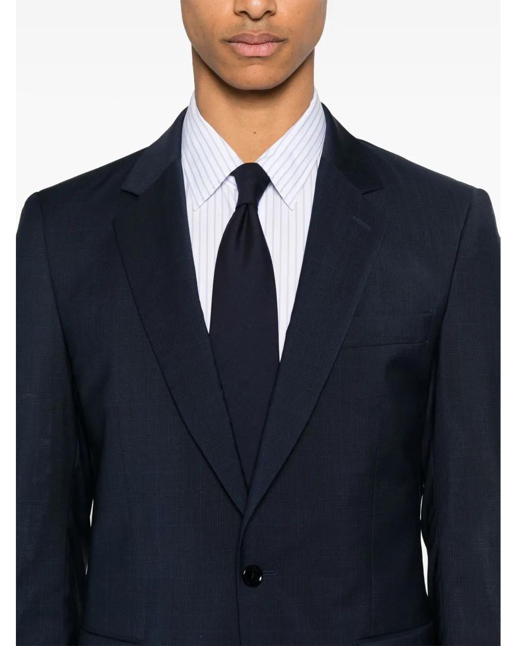 Fursac Blue Check-Pattern Suit for men