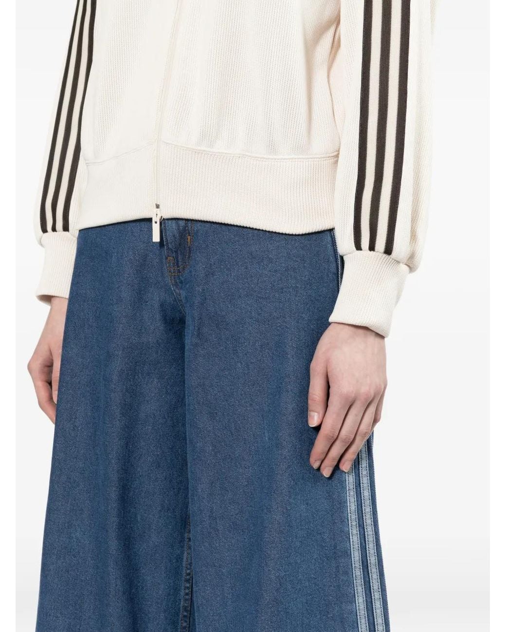 Adidas Blue Firebird Wide-Leg Jeans