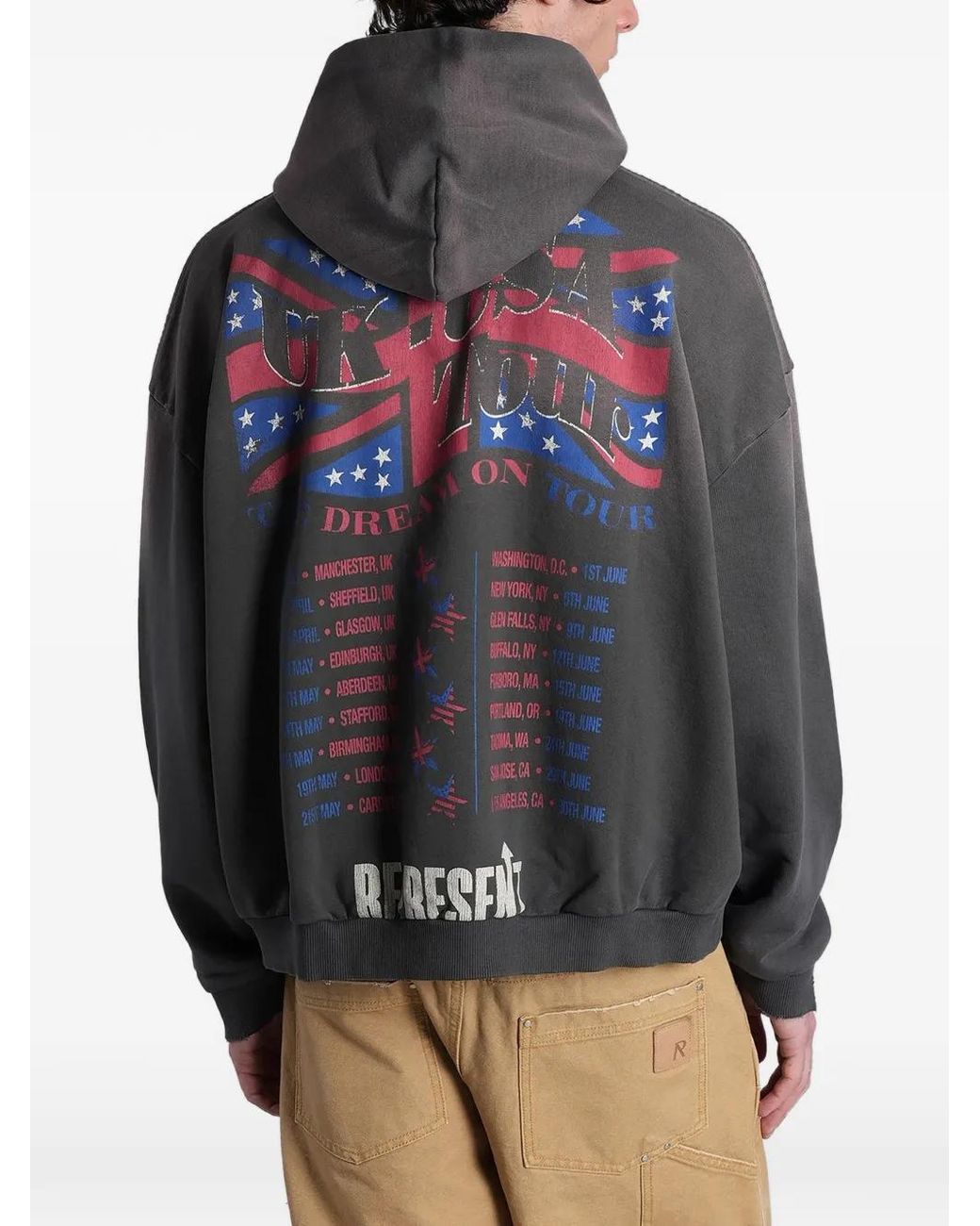 Represent Gray Dream On Tour Hoodie for men